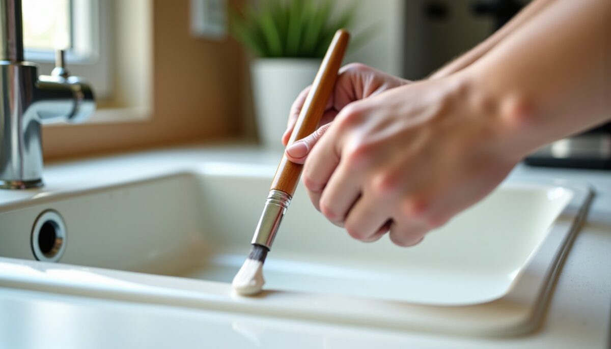 Guide pratique : réparer et relooker un évier en résine abîmé grâce à la peinture, sans le changer Guide pratique : réparer et relooker un évier en résine abîmé grâce à la peinture, sans le changer