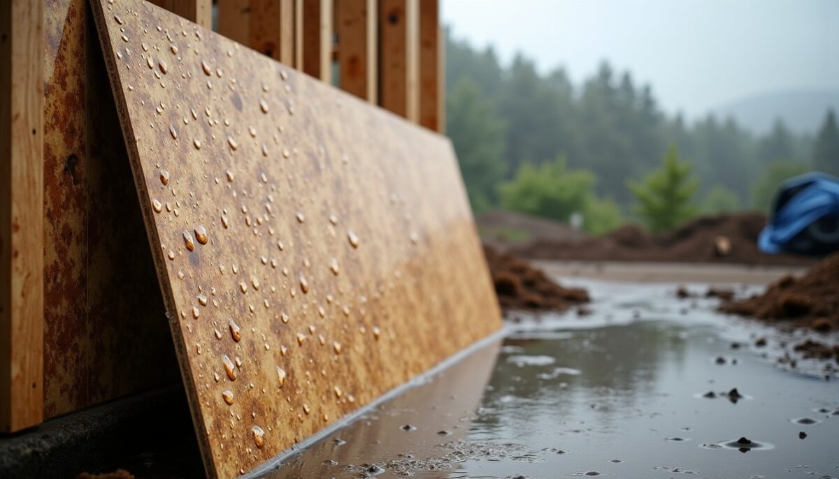 Panneau OSB sous la pluie : risques d'endommagement et astuces pour une protection efficace Panneau OSB sous la pluie : risques d'endommagement et astuces pour une protection efficace