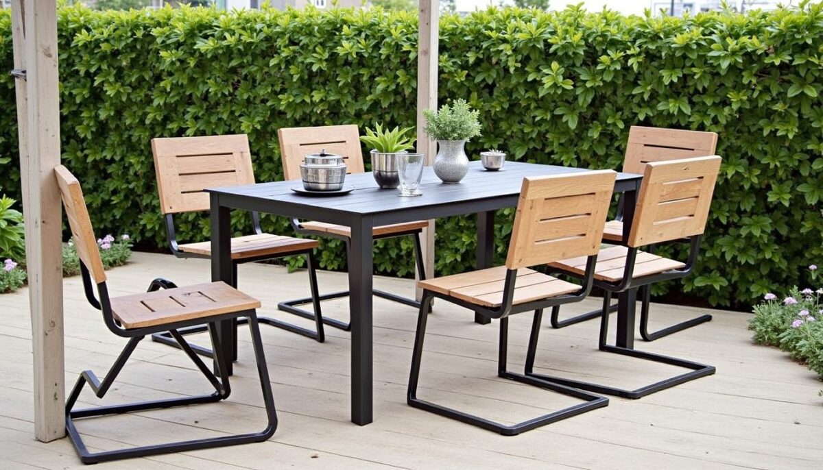 Mobilier en métal et terrasse en bois ou pierre : un mariage harmonieux possible ? Mobilier en métal et terrasse en bois ou pierre : un mariage harmonieux possible ?